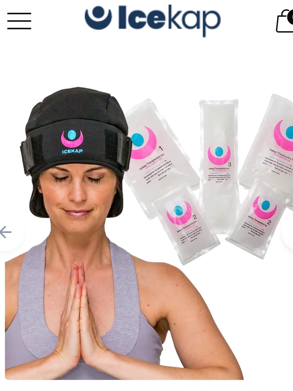 ICEKAP therapeutic cooling for migraine headaches, concussion,post-chemotherapy